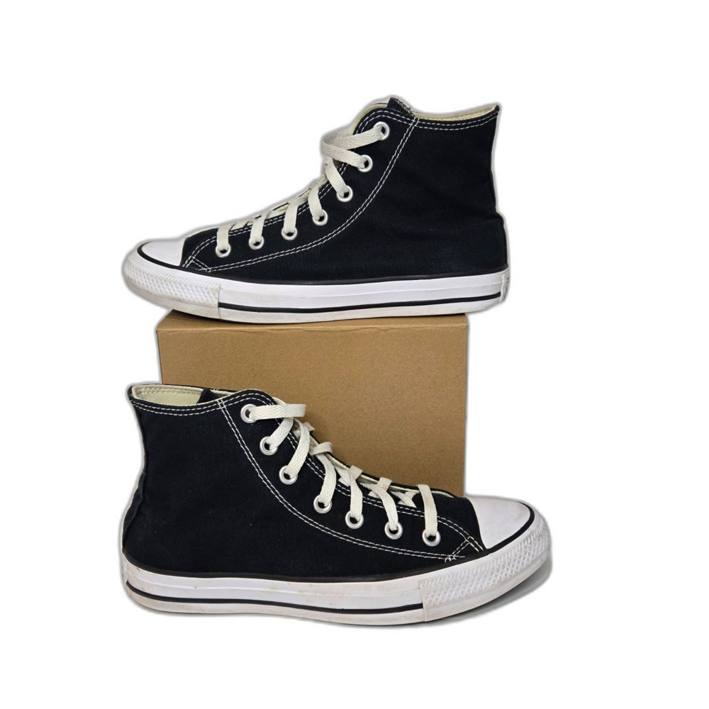 Converse Chuck Taylor All Star High Top Sneakers | Women's Size 8 | Black White - Picture 2 of 9